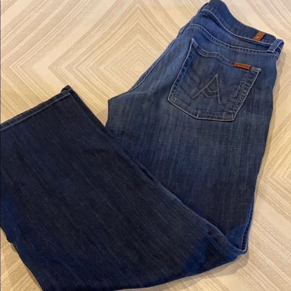74AMK Men’s A Pkt Relaxed Blue Button Fly Jeans